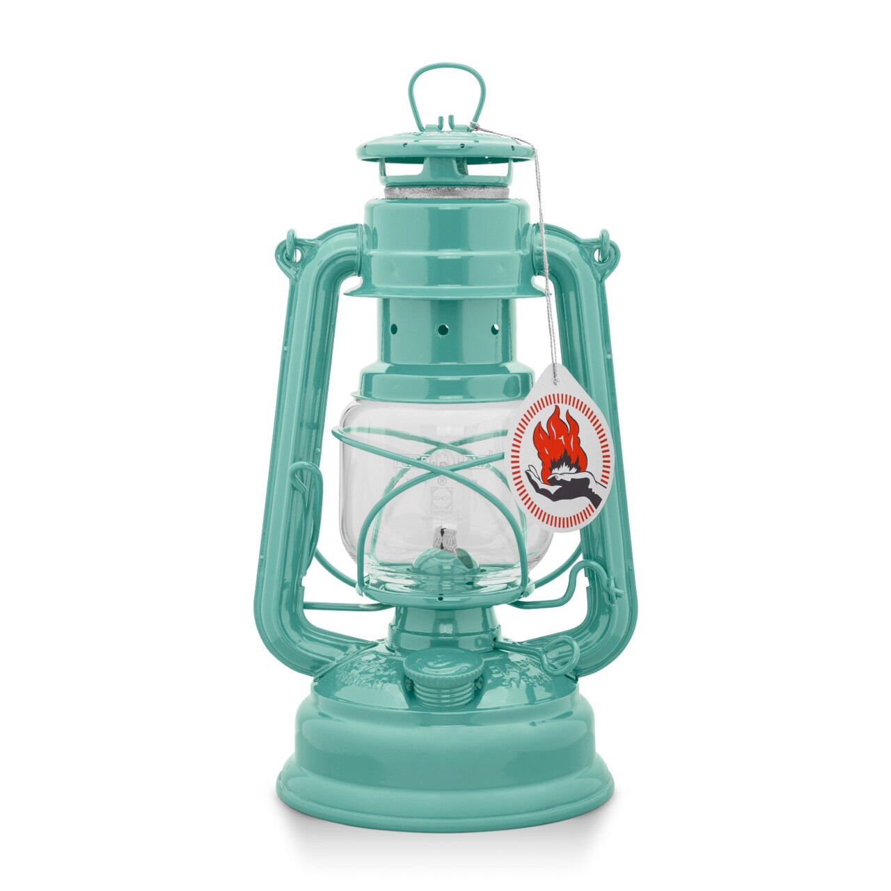 Feuerhand Outdoor Kerosene Fuel Lantern, German Made Weather Resistant Baby Special 276 Galvanized Hurricane Lamp for Camping or Patio, 10 Inches